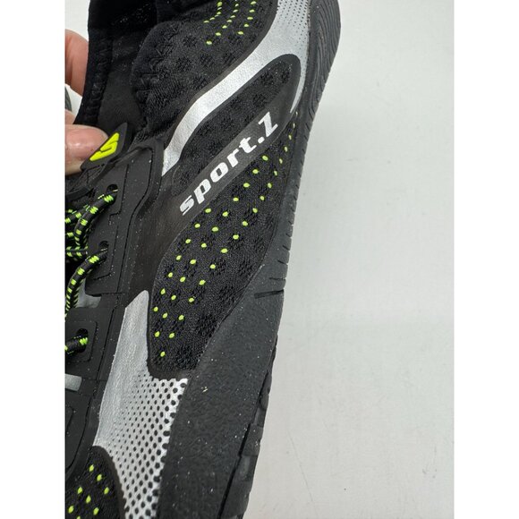 Sport.Z Mens Functional Athletic Shoes Size 40 Black/Green Lightweight Mesh - Picture 2 of 11